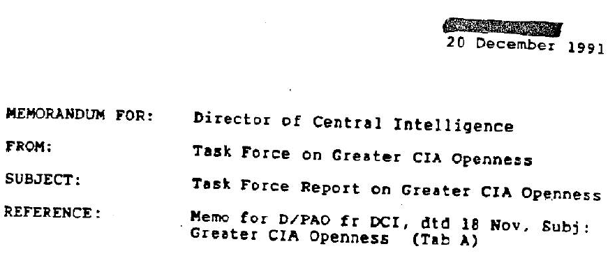 CIA MEMO media controle